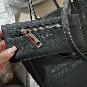 Marc Jacobs Black Leather Wallet and Bag Set